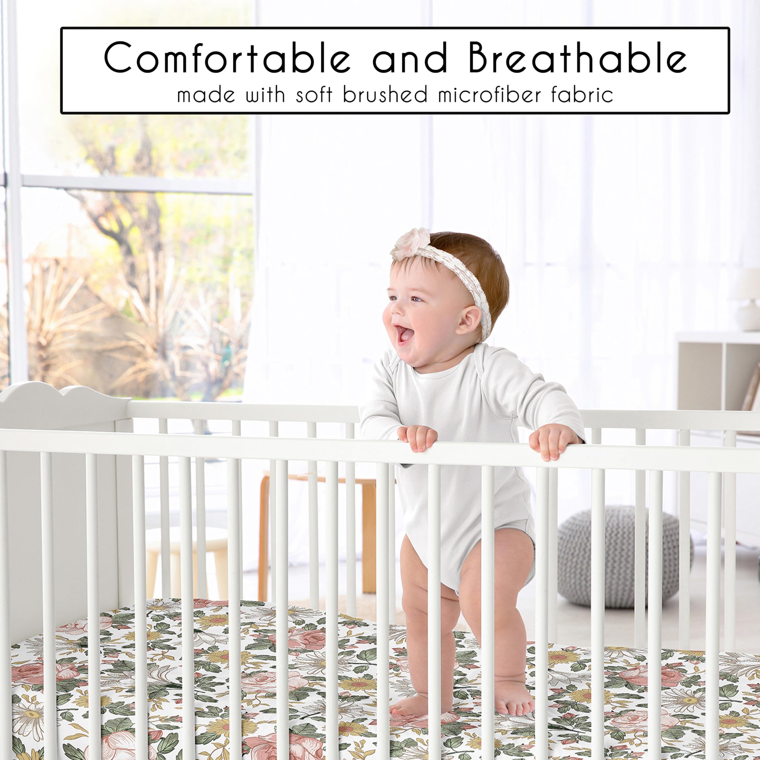 Sweet Jojo Designs soft-brushed microfiber closeup showing gentle texture.