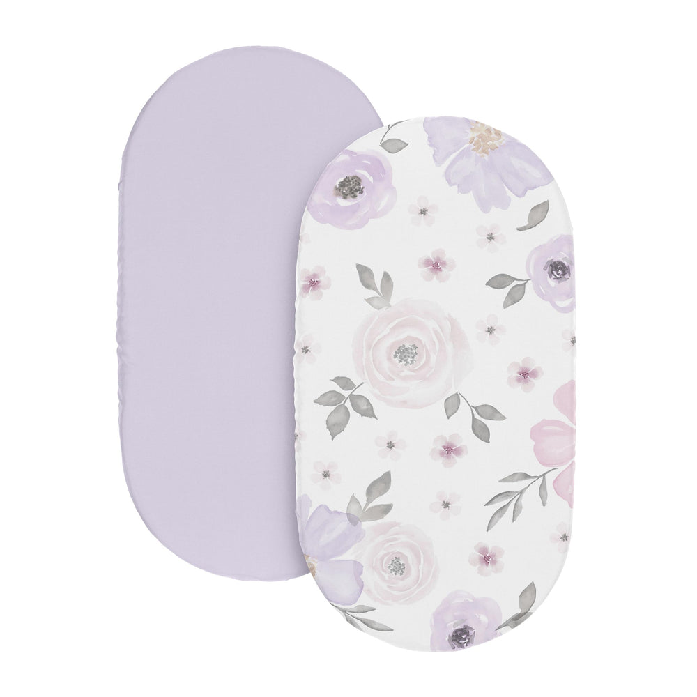 Sweet Jojo Designs soft microfiber bassinet sheets close-up showing comfy sleep touch