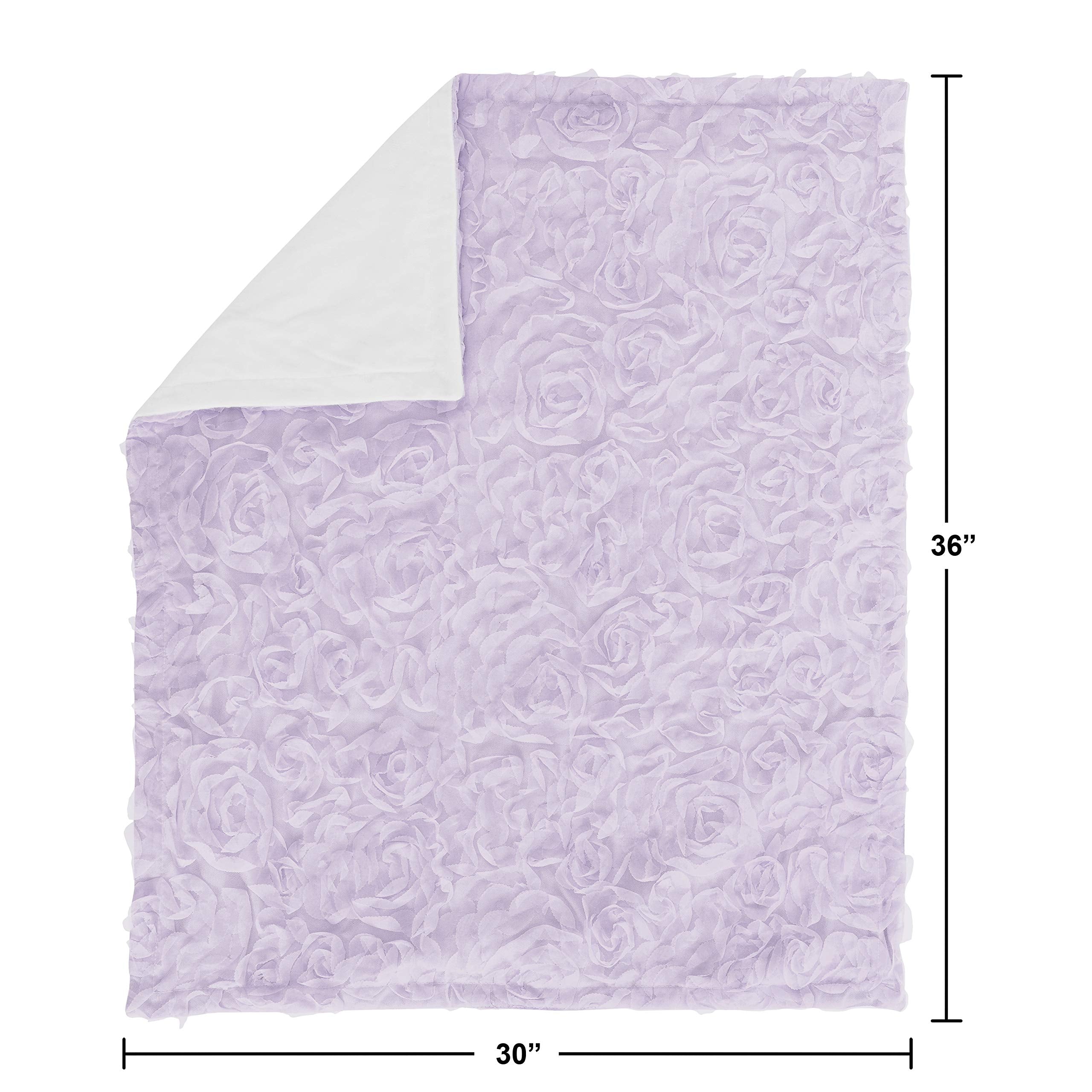 Sweet Jojo Designs 30x36-inch baby blanket offers portable comfort for quick trips and bags.