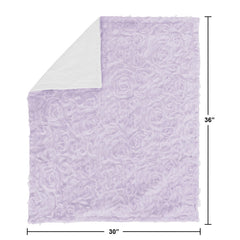 Sweet Jojo Designs 30x36-inch baby blanket offers portable comfort for quick trips and bags.