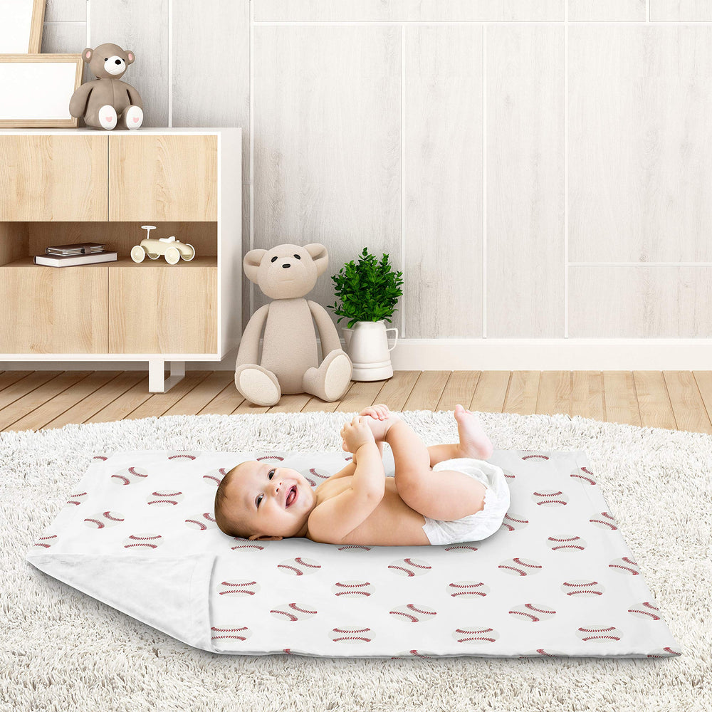 Sweet Jojo Designs swaddle blanket with soft minky reverse; plush warmth for soothing snuggles.