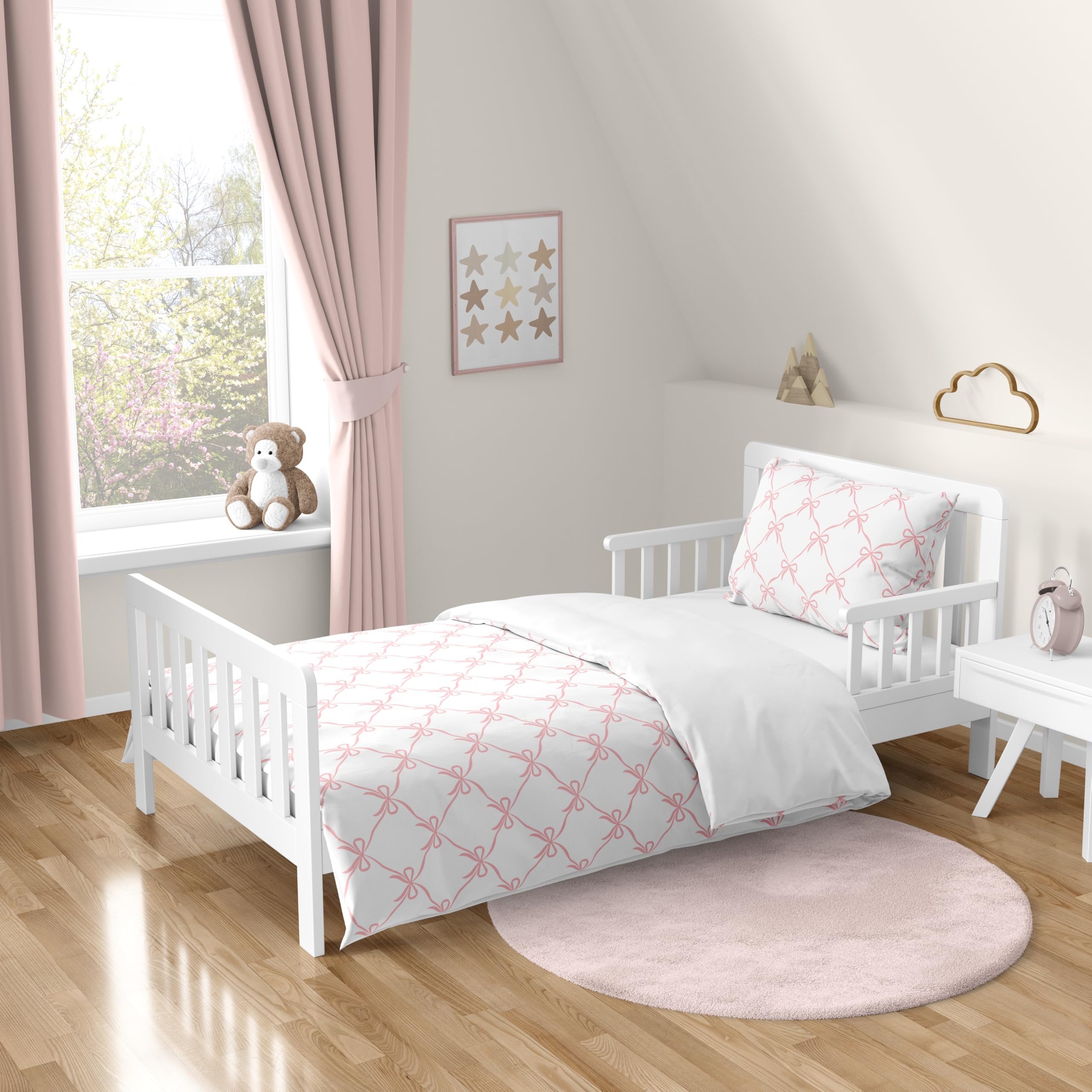 Sweet Jojo Designs pink bows comforter—cozy microfiber for restful nights