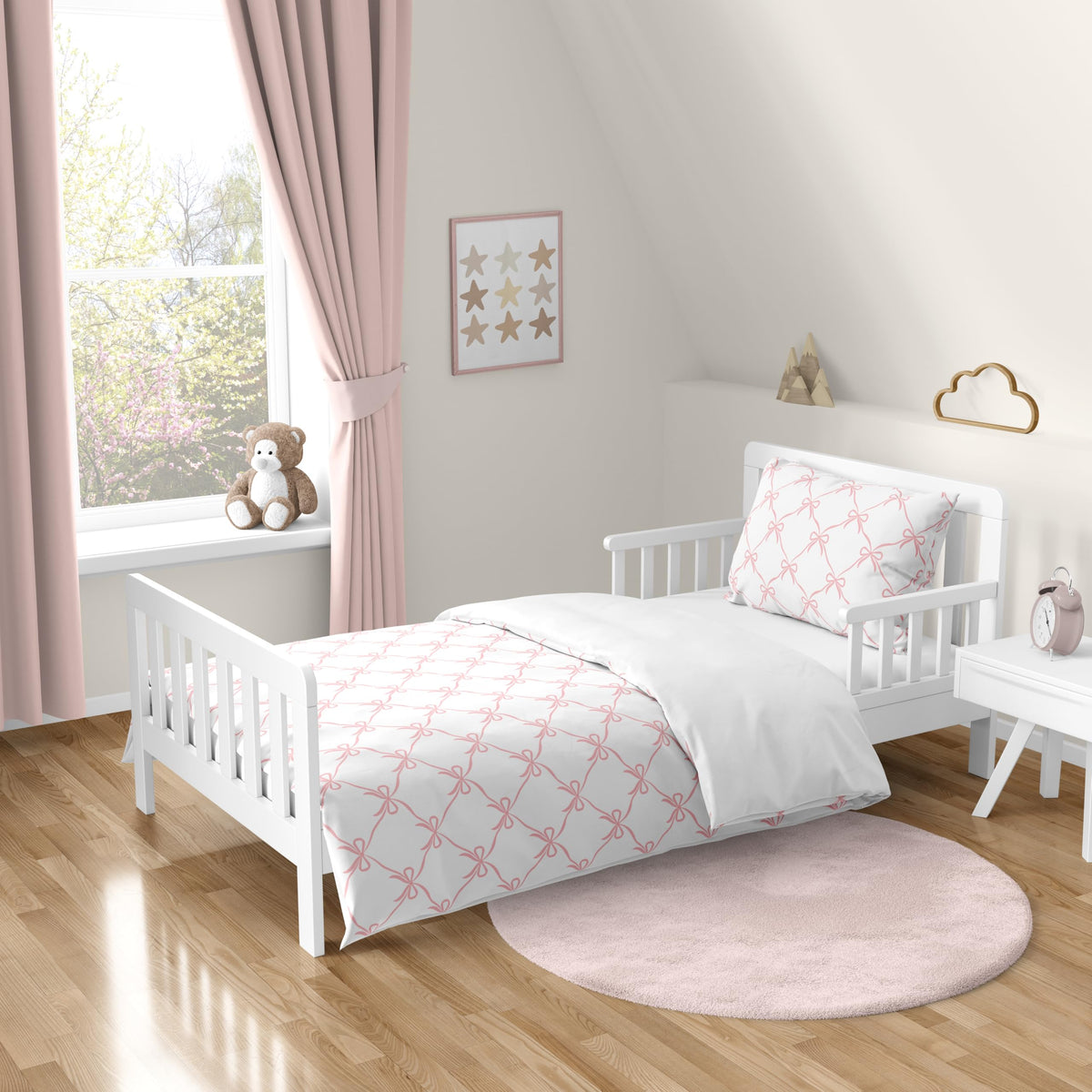 Sweet Jojo Designs pink bows comforter—cozy microfiber for restful nights