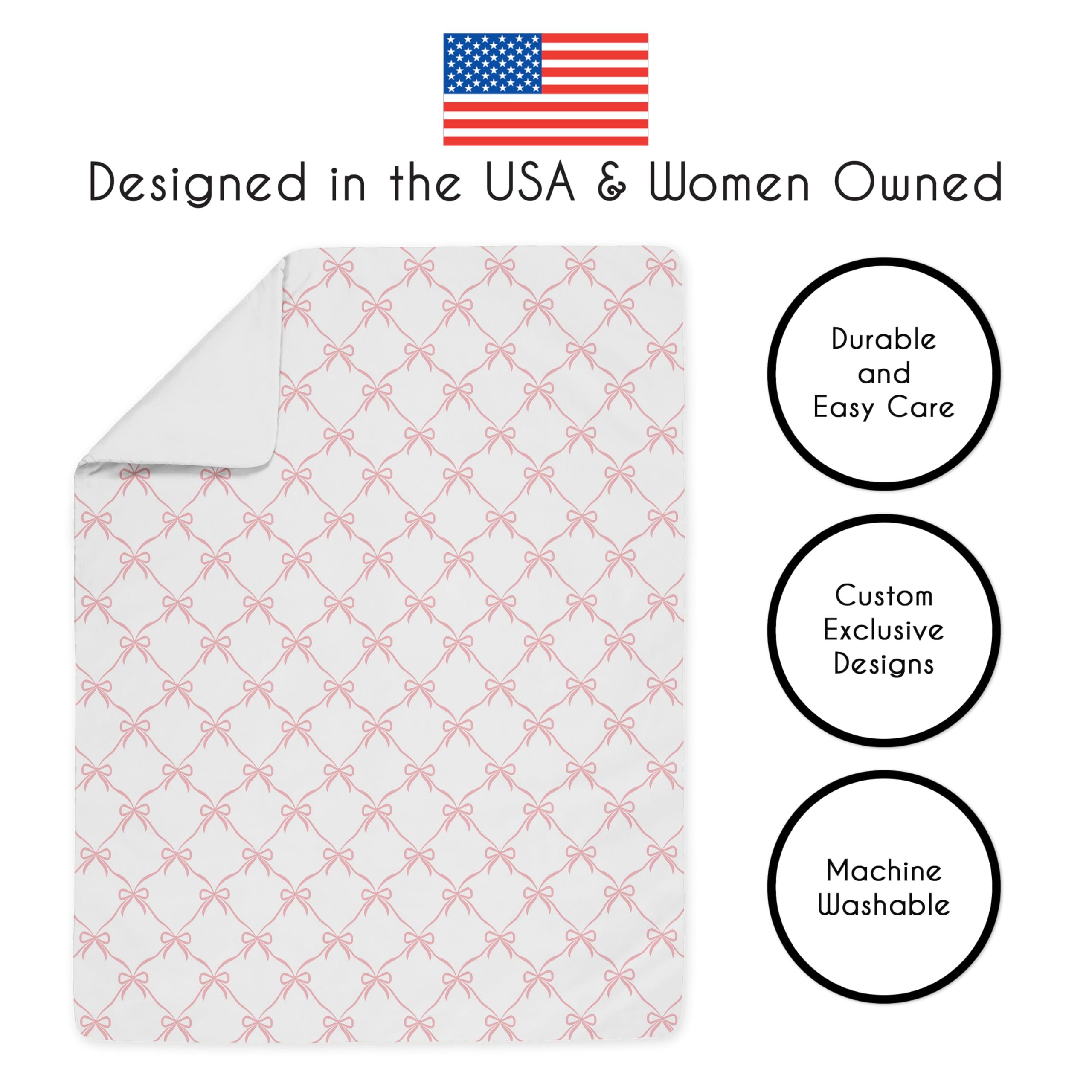 Sweet Jojo Designs flat sheet with generous sizing for easy fit
