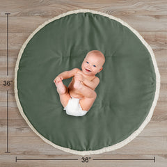 Sweet Jojo Designs tummy-time playmat featuring macrame trim for stylish look