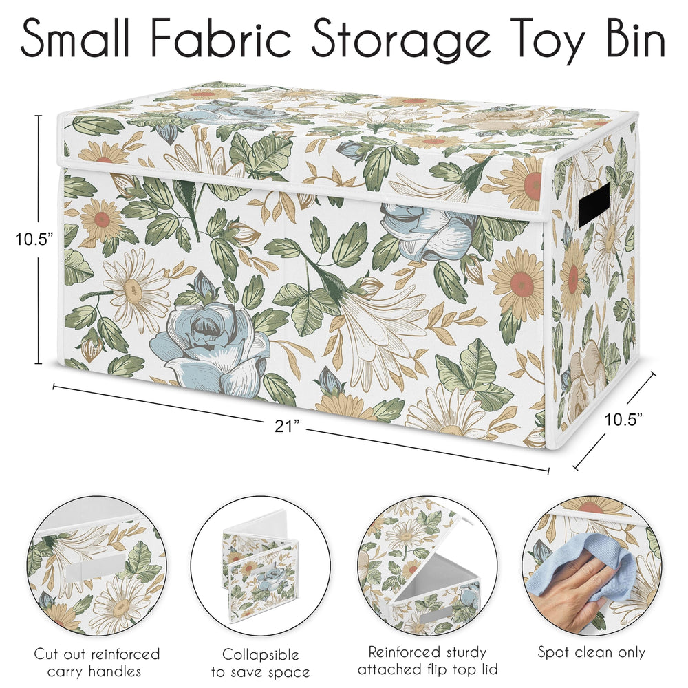 Sweet Jojo Designs vintage floral bin collapsible feature saves space when not in use