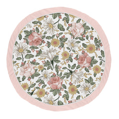 Sweet Jojo Designs vintage floral playmat 36in round offers a soft tummy-time surface for babies.
