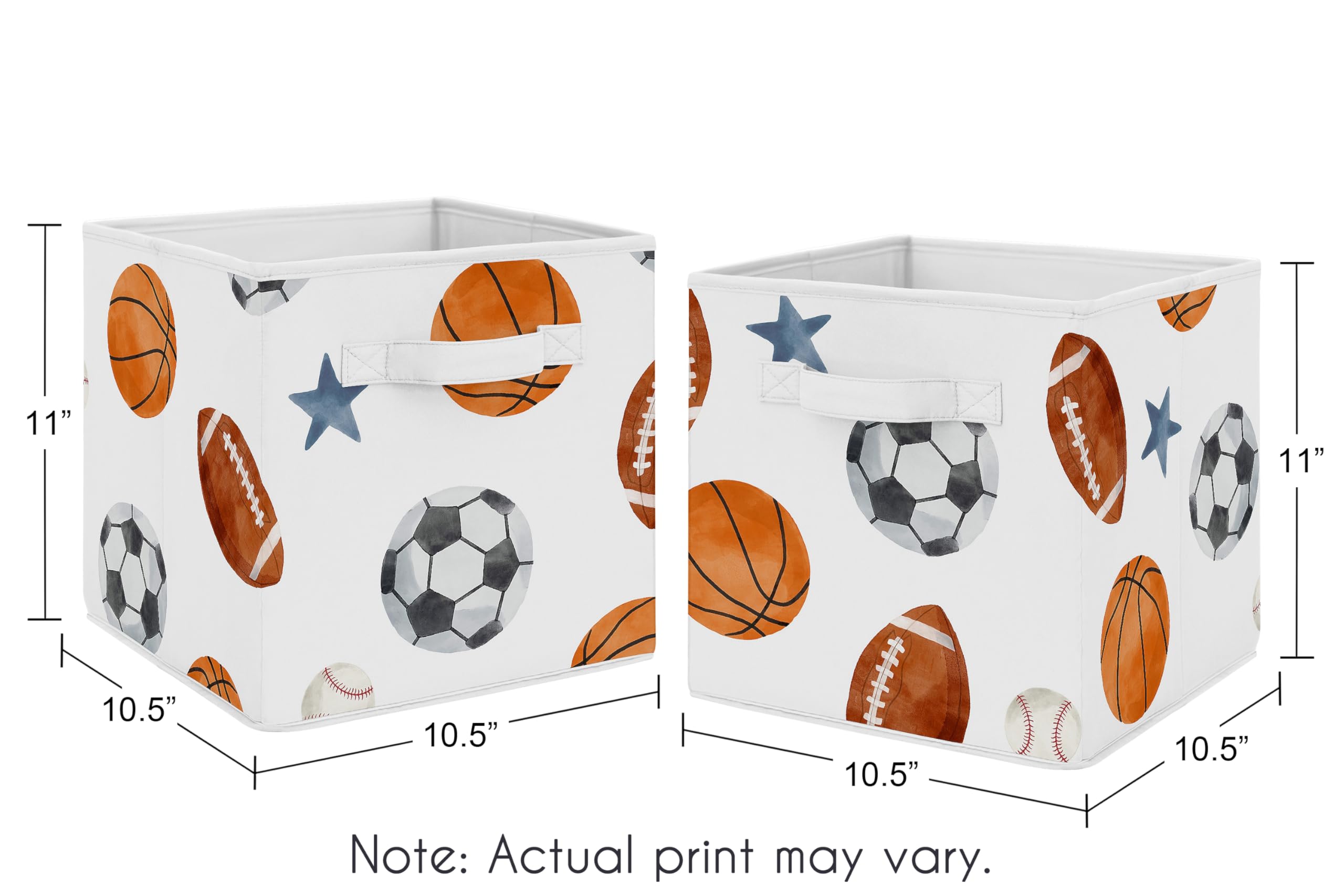 Sweet Jojo Designs watercolor blue stars bin complements nursery decor and playroom storage