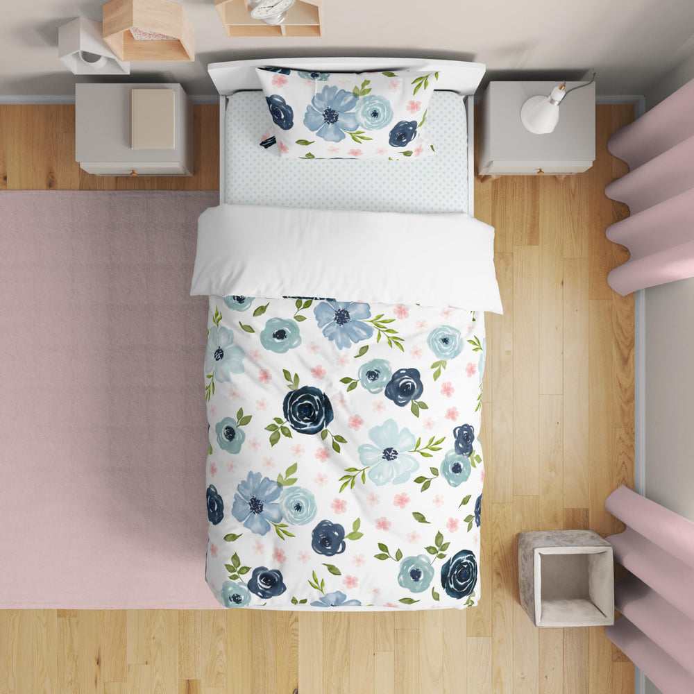 Sweet Jojo Designs sham with watercolor florals for soft coordinating look