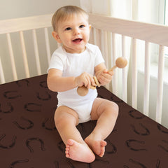 Sweet Jojo Designs brown fitted sheets with elastic edges for easy changes