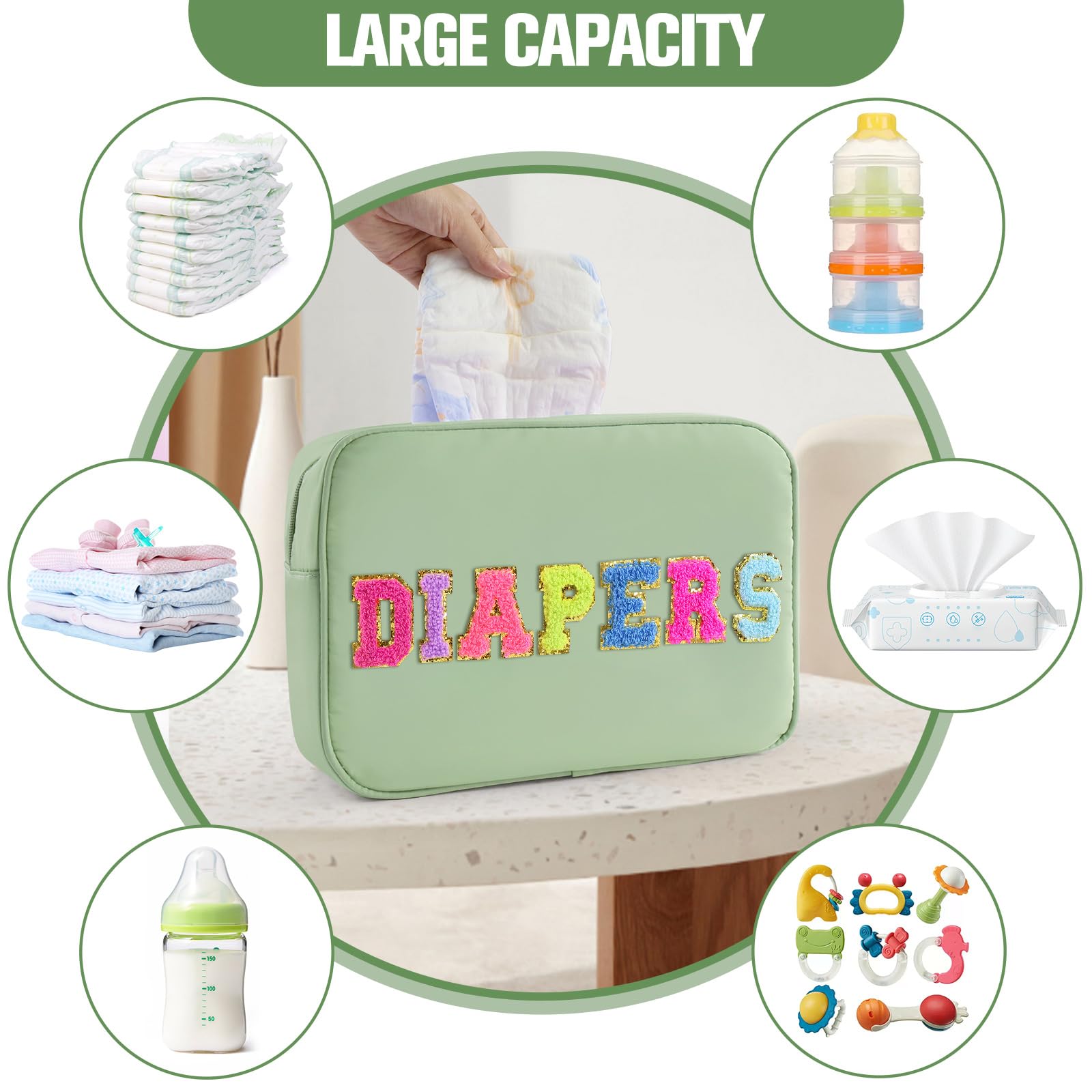 Sweet Lion diaper caddy on a nursery changing table for organized care.