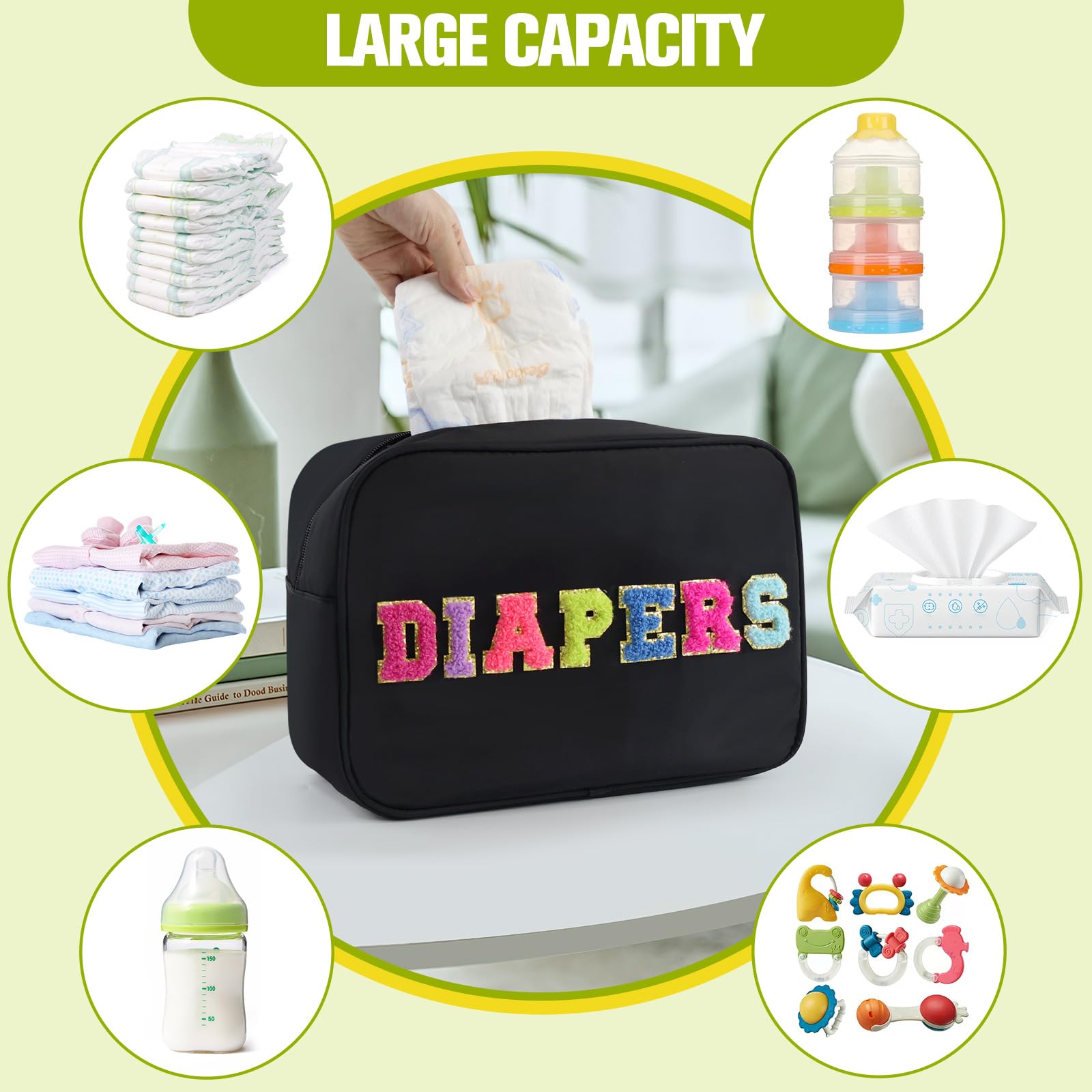 Sweet Lion newborn essentials pouch doubles as cosmetics or small-item organizer later.