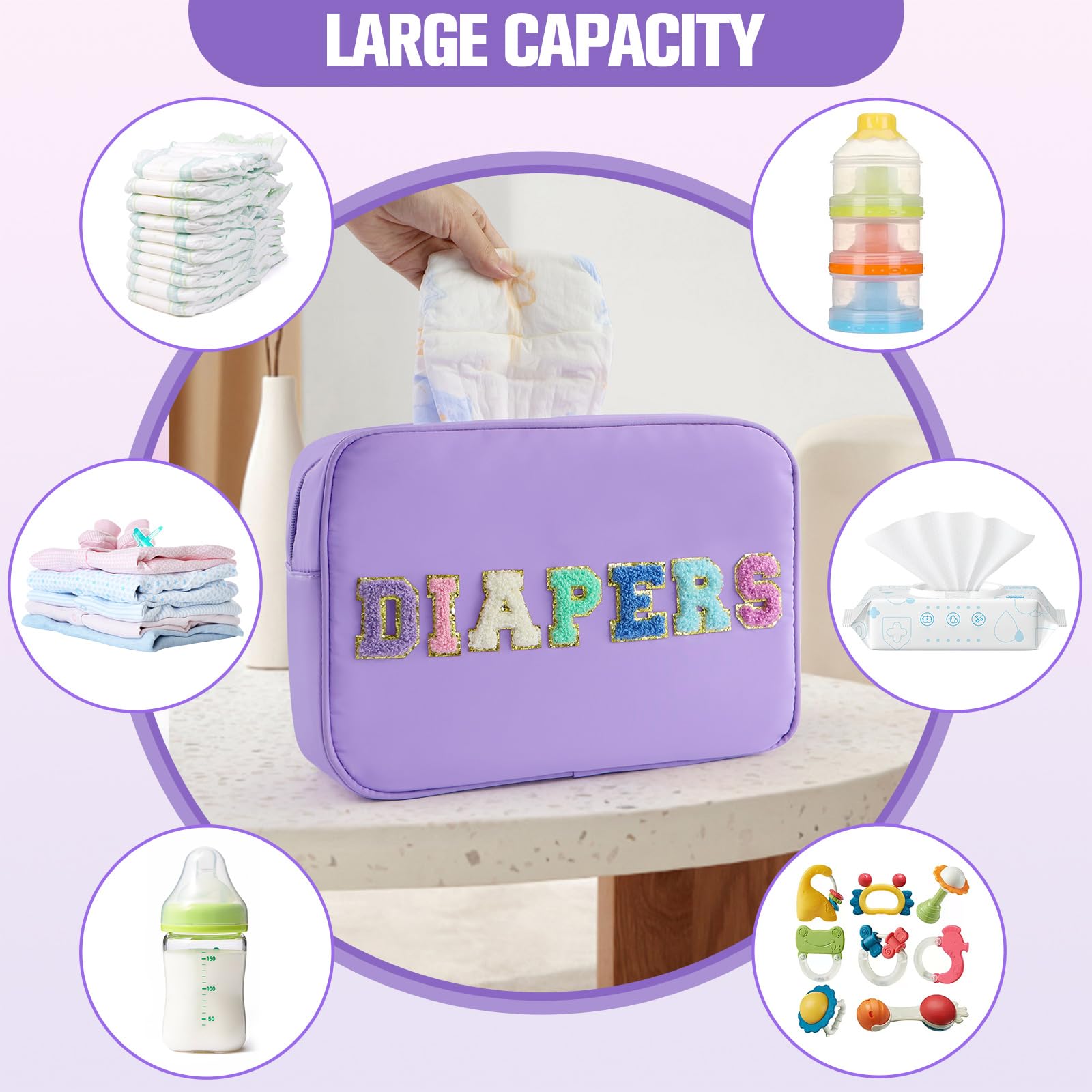 Sweet Lion purple color option highlights stylish pick for baby gear organization.