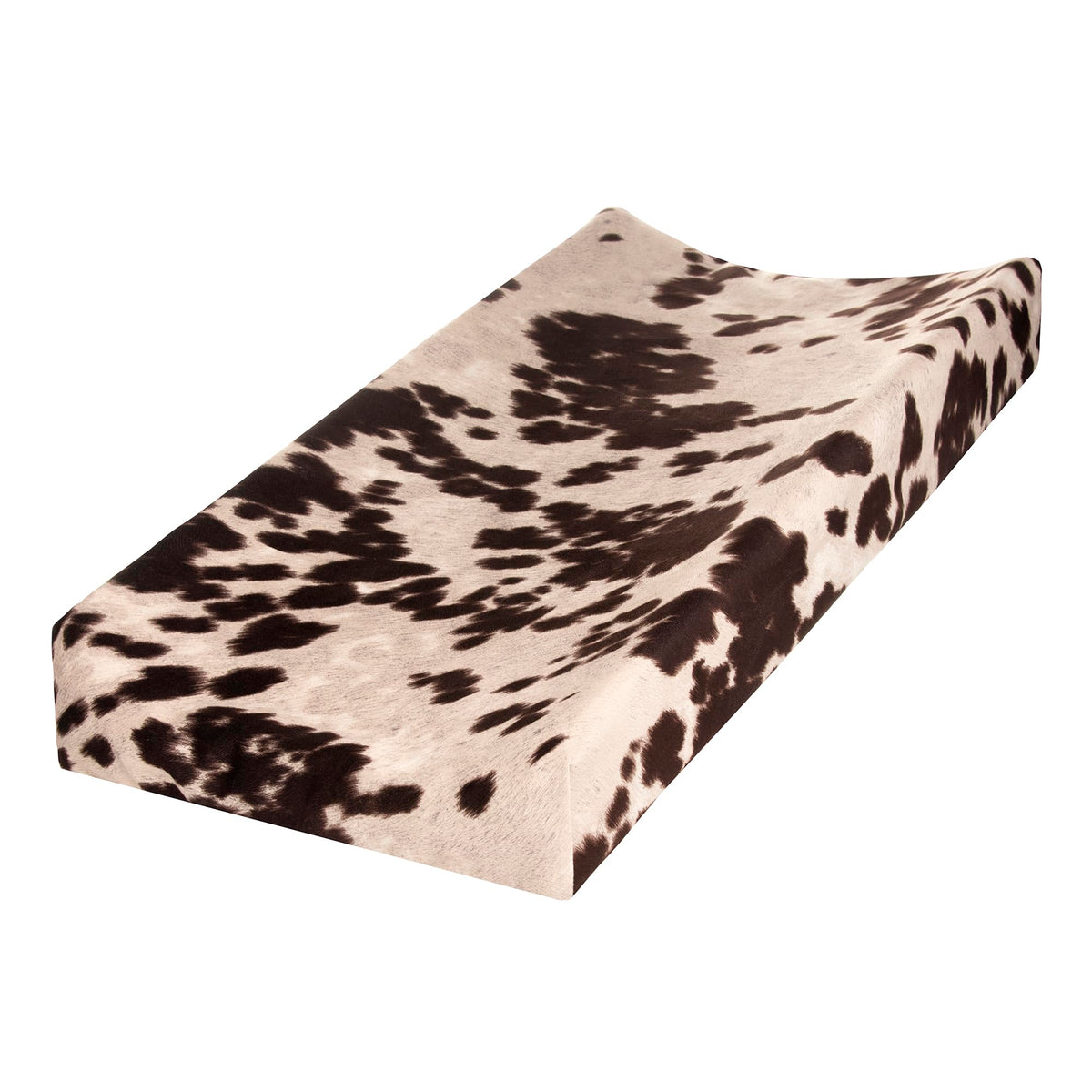 Sweet Potatoes Western Cowboy Changing Pad Cover with cowhide print adds stylish nursery decor and soft comfort.