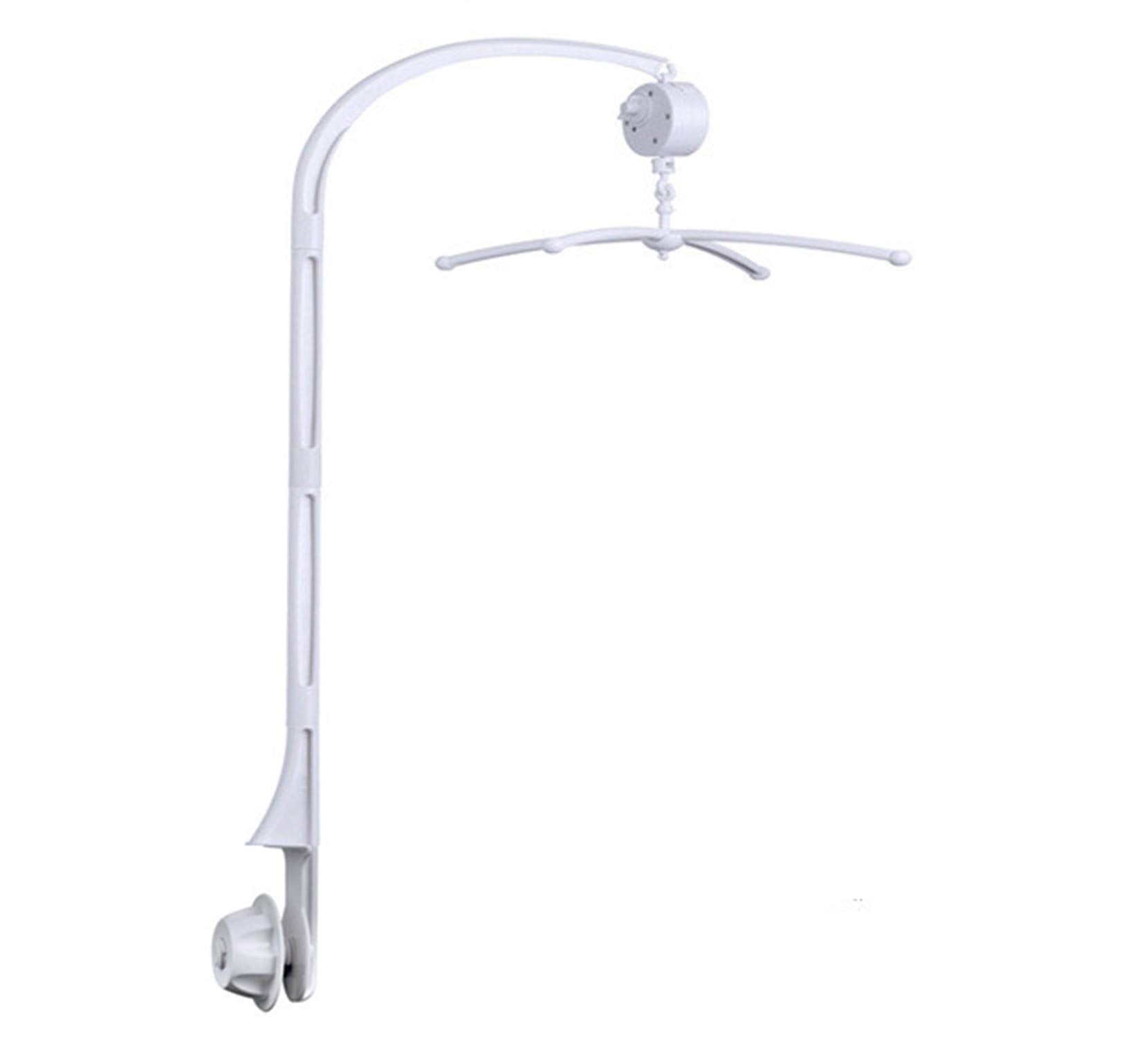 Sweetfamily 34-inch crib mobile stand shows adjustable height for baby comfort.