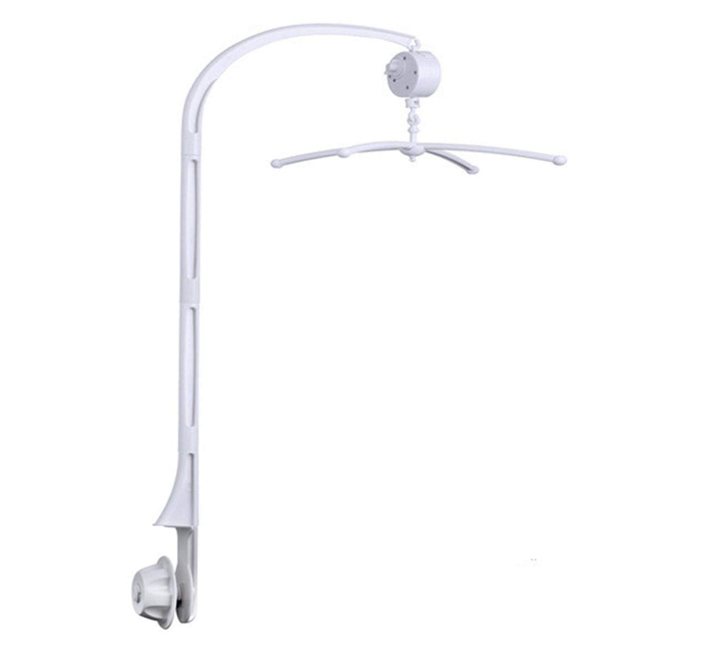 Sweetfamily 34-inch crib mobile stand shows adjustable height for baby comfort.