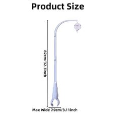 Sweetfamily crib mobile arm installation showing easy, screw-free setup.