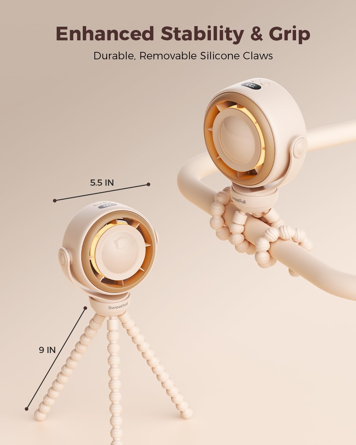 SWEETFULL clip-on design safely attaches to car seats or cribs
