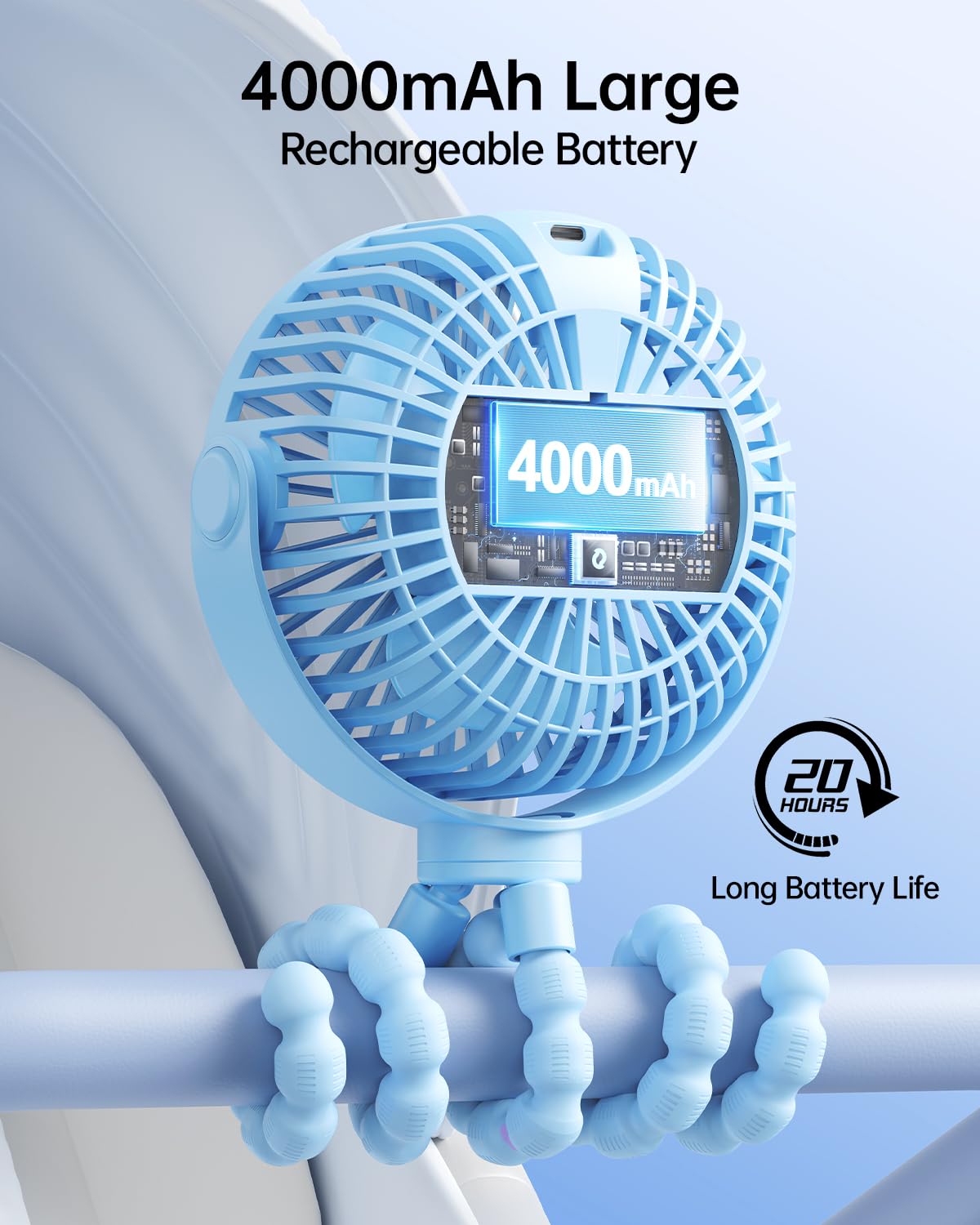 SWEETFULL 360-degree rotation enables customizable airflow direction.