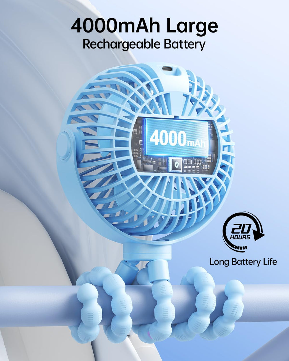 SWEETFULL 360-degree rotation enables customizable airflow direction.