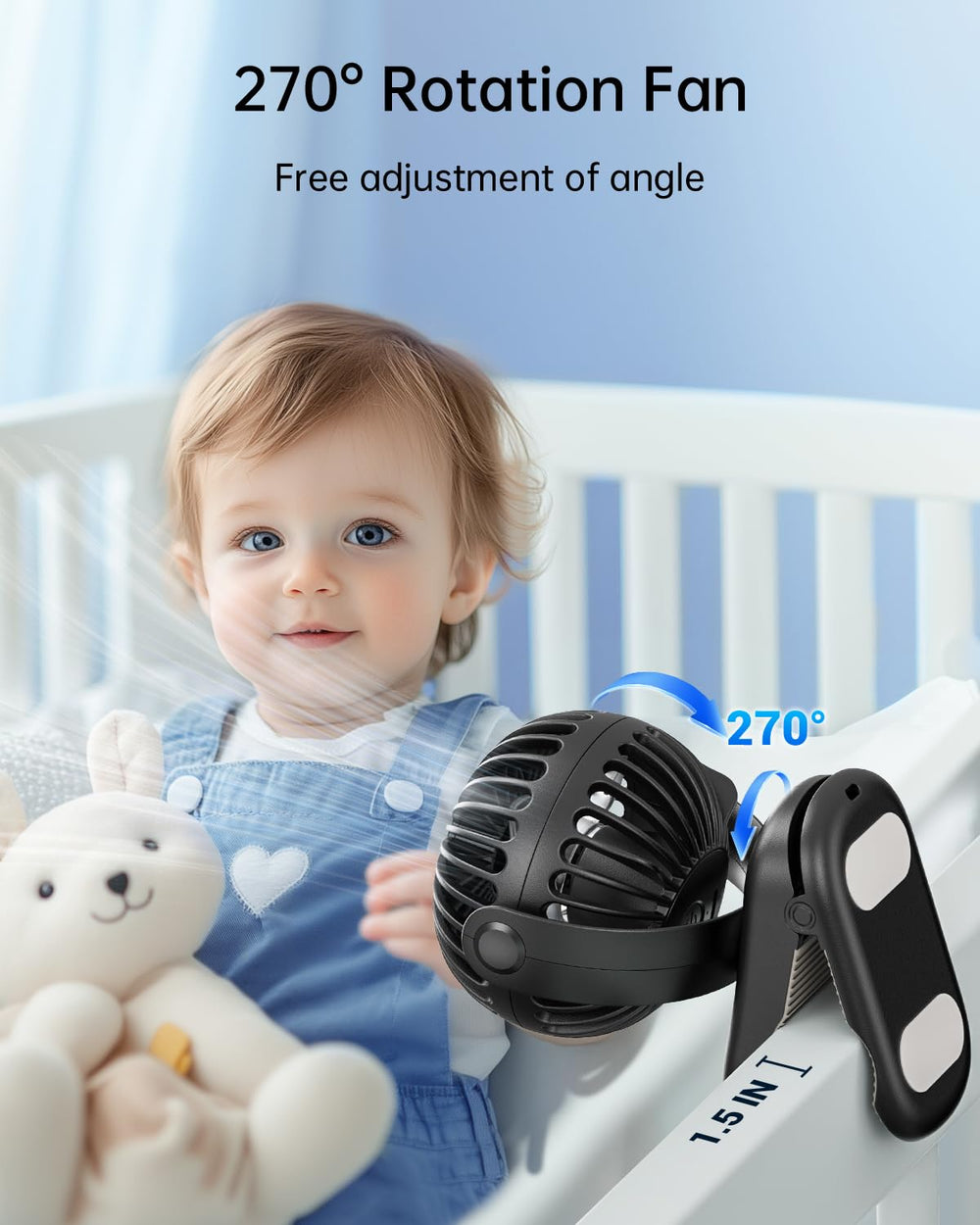 SWEETFULL stroller fan rechargeable design offers reusable, eco-friendly airflow.