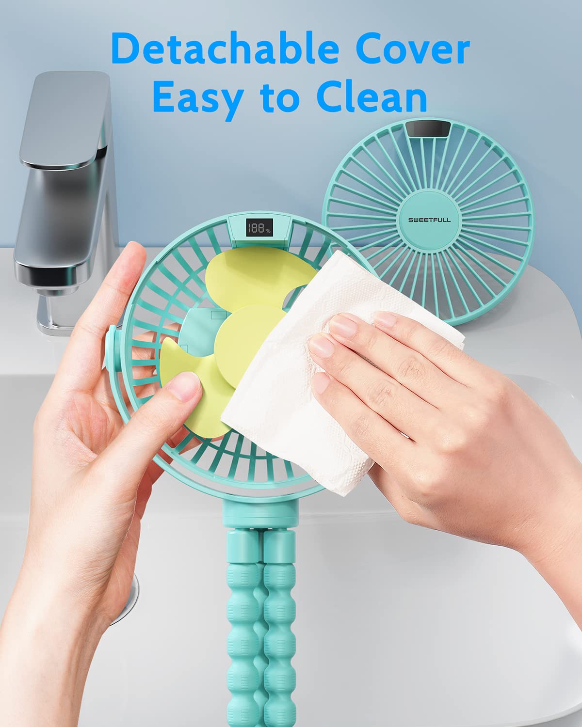 SWEETFULL removable cover simplifies cleaning after travel and busy days.