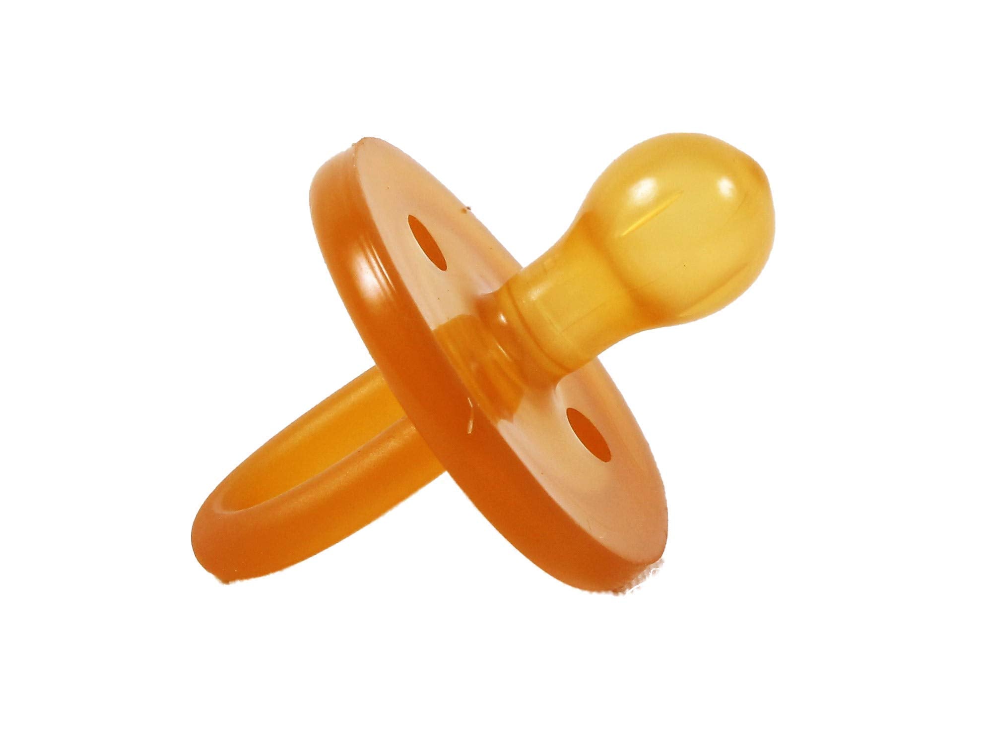 Sweetie rubber pacifier natural rubber close-up highlights eco-friendly material and comfortable shape