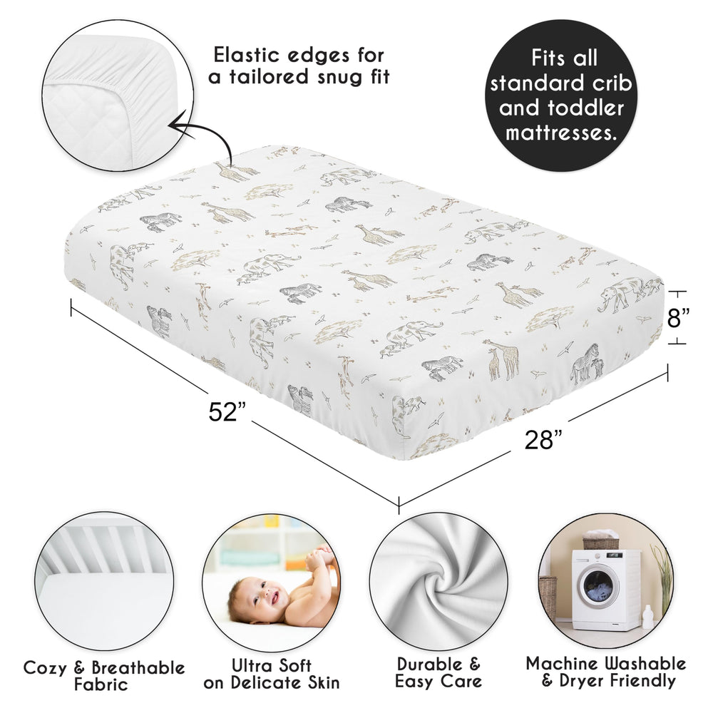 Sweet Jojo Designs brushed microfiber crib sheet offers ultra-soft texture