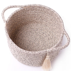 SweetMemo empty gift basket in woven texture for elegant gifting and display.
