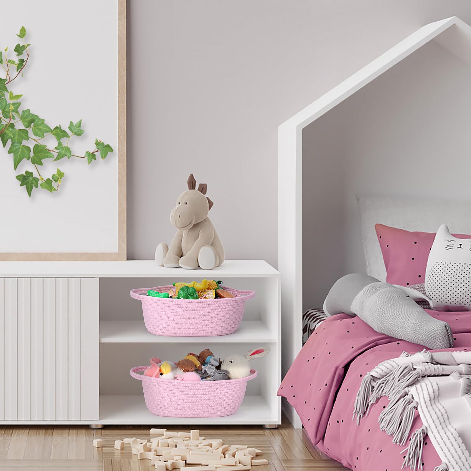 SweetMemo multi-functional storage basket adapts from nurseries to living spaces.