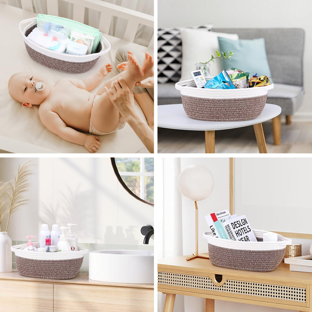 SweetMemo neutral decor basket for living rooms and nurseries