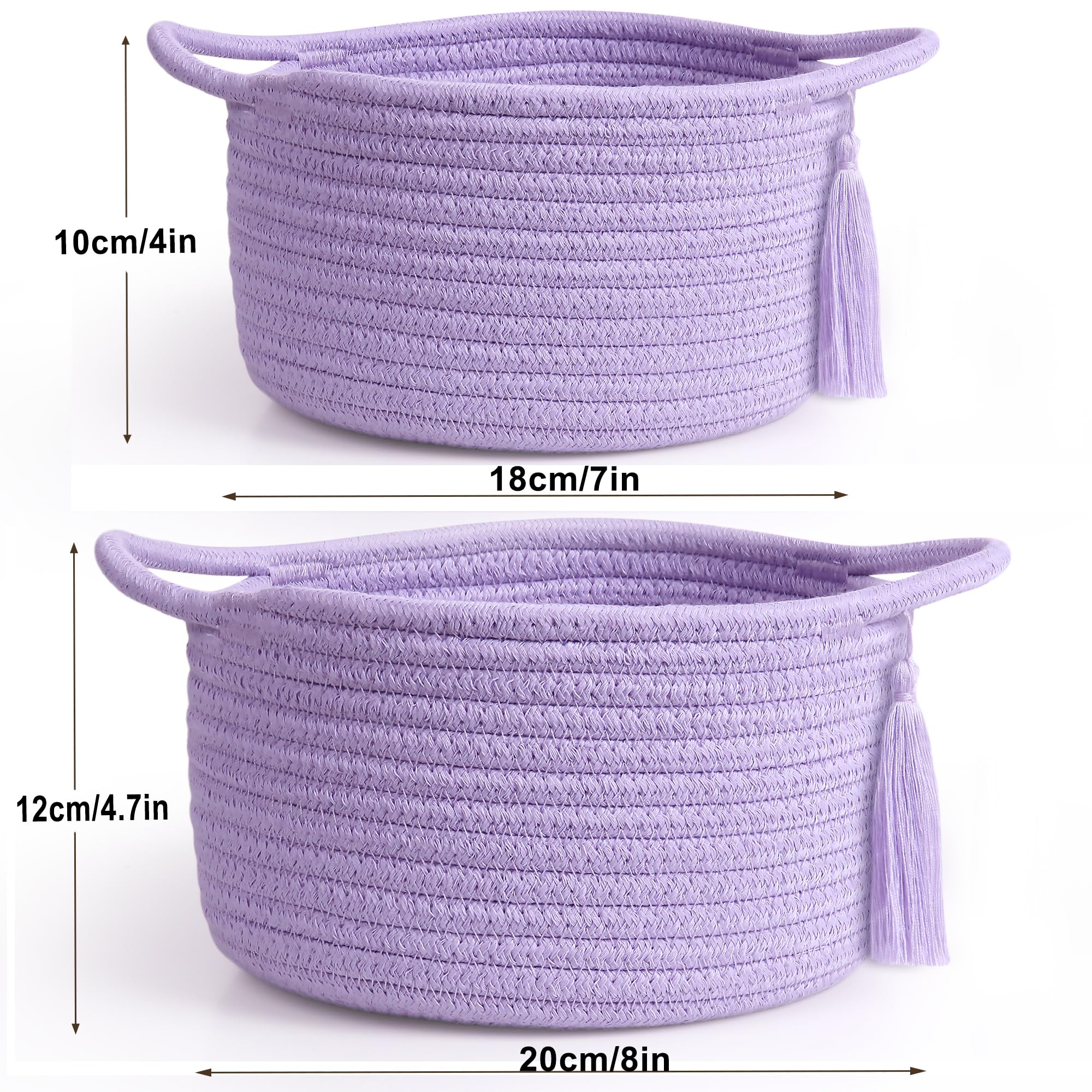 SweetMemo handwoven cotton rope design adds durable decor to nightstands.