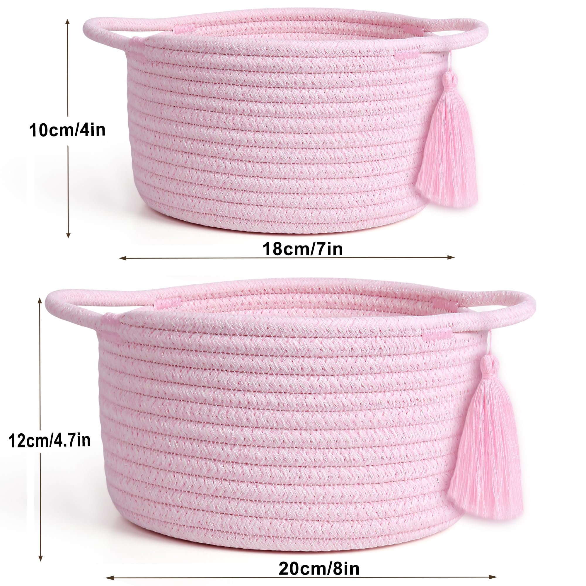 SweetMemo pink basket on bathroom counter storing lip gloss and hair ties