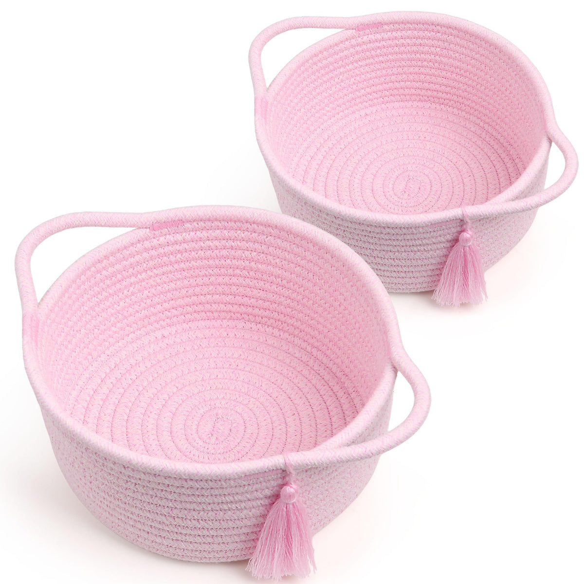 SweetMemo small gift basket 8x4.7 inch on vanity for makeup brush organization and display