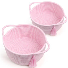 SweetMemo small gift basket 8x4.7 inch on vanity for makeup brush organization and display