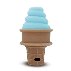 SweeTooth ice cream cone teether front view showing dual textures for soothing gums