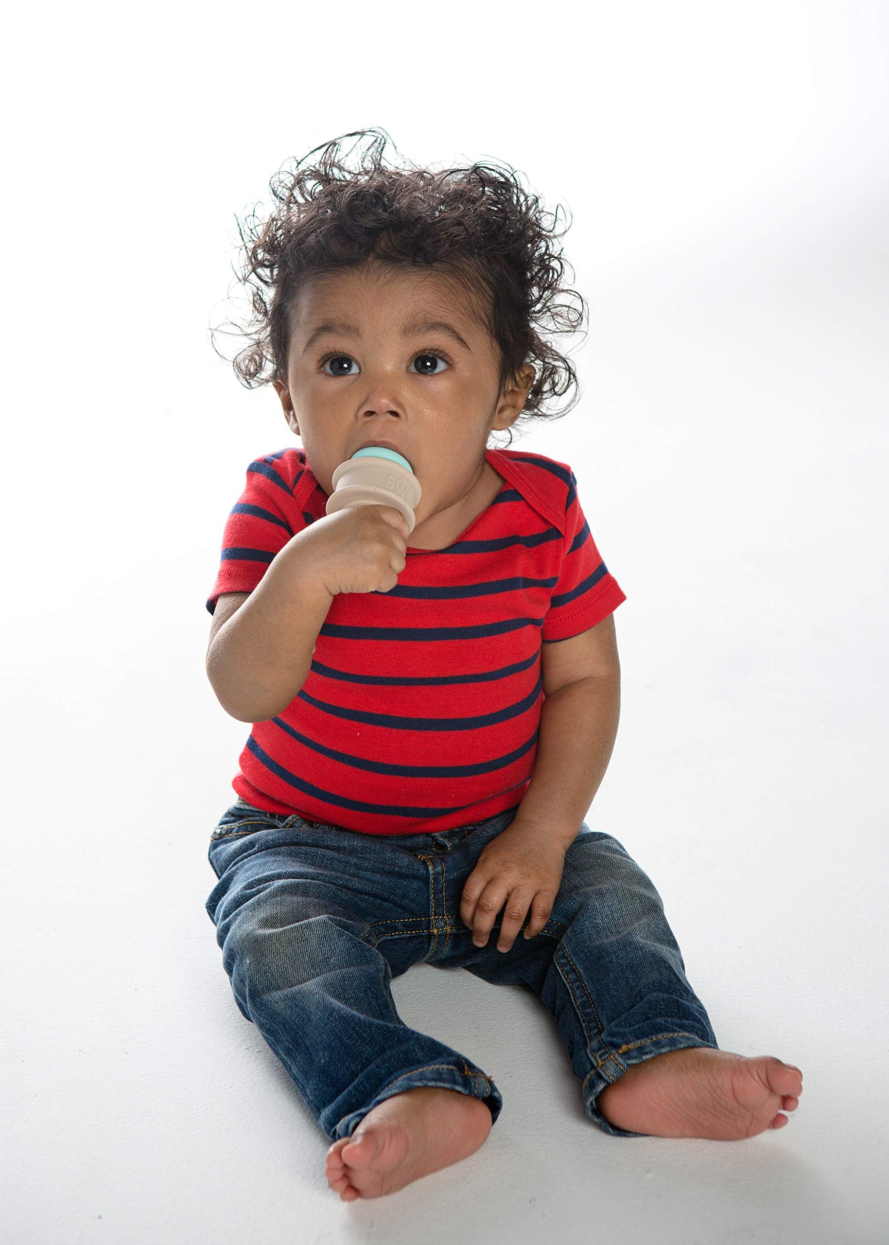 SweeTooth teether close-up emphasizes freezer-safe comfort for sore gums