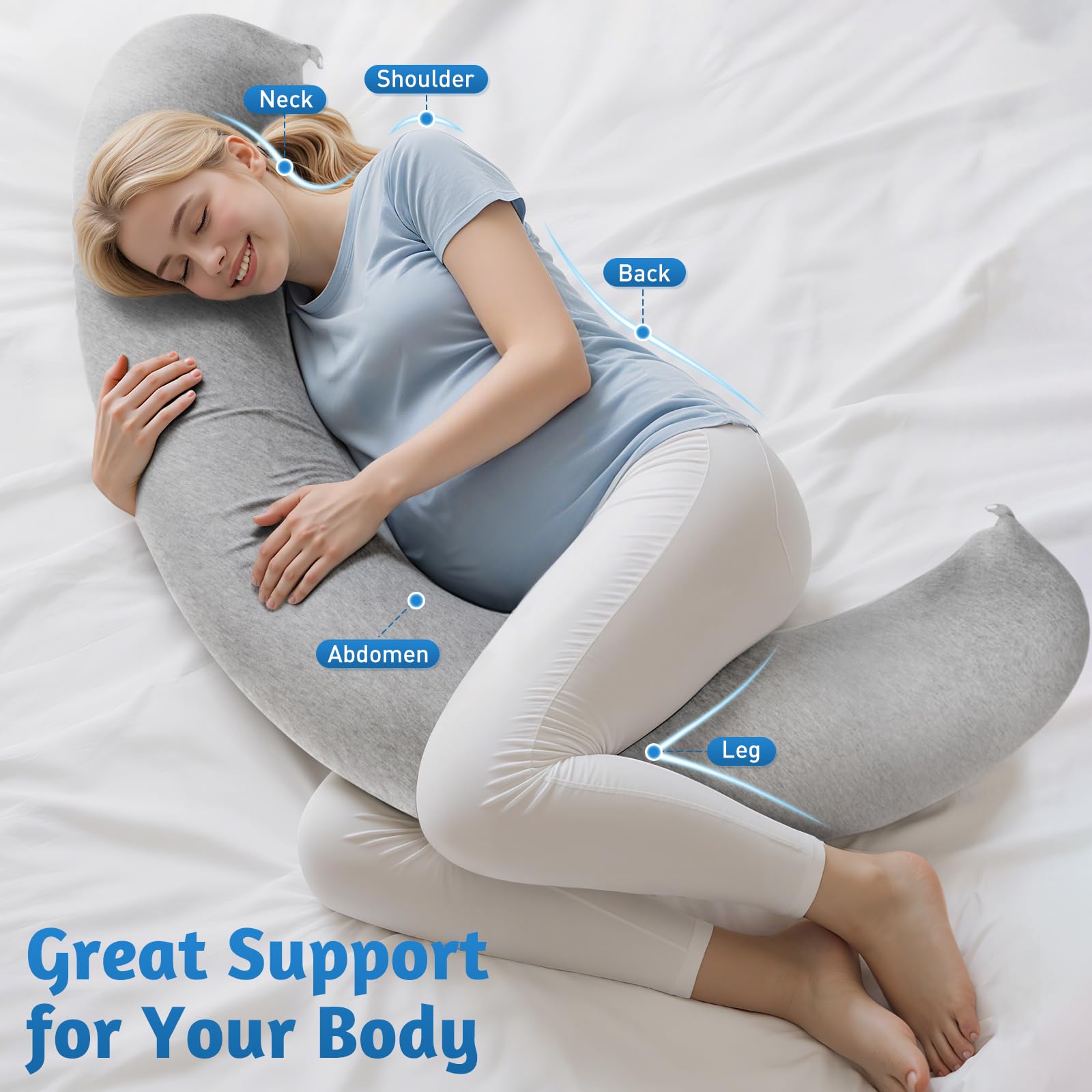 SweetSlubr full-body ergonomic design supports head to toe during rest.