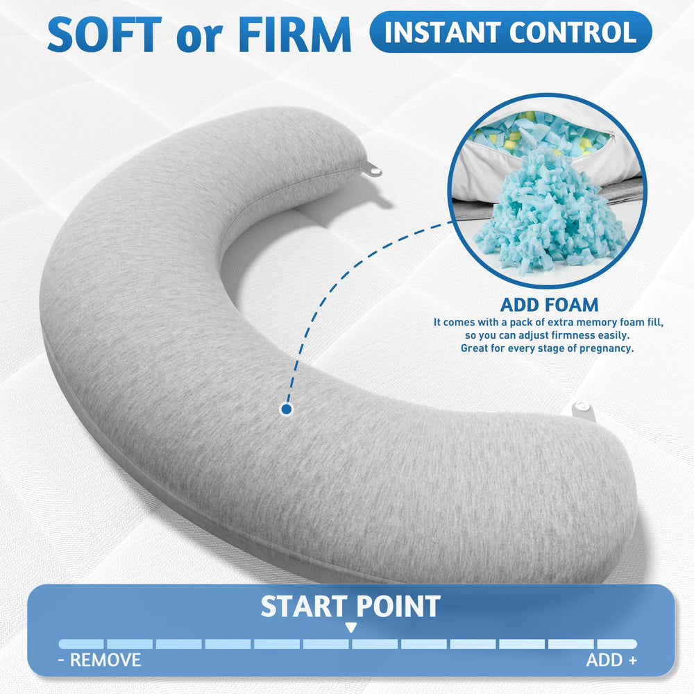 SweetSlubr removable cover with concealed zipper keeps pillow clean and soft.