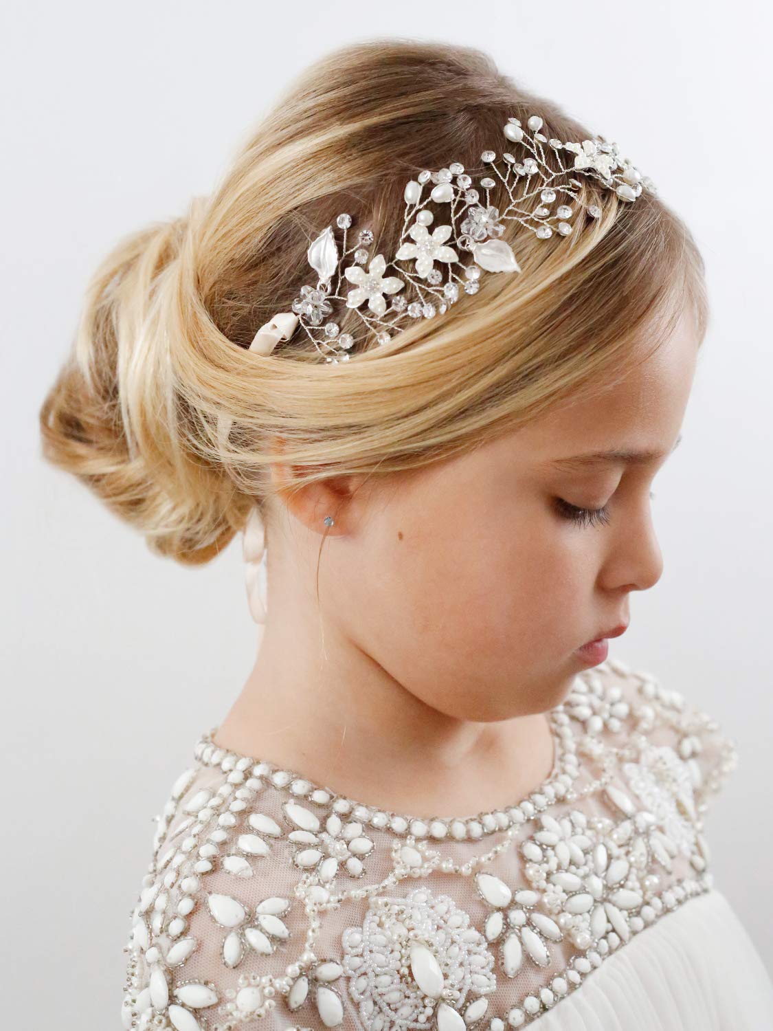 SWEETV detachable satin ribbon feature for versatile styling and secure wear.