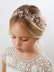 SWEETV flower girl headband bright-crystals adds photo-ready sparkle