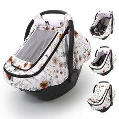 Sweetwavet car seat cover brown wildflower front view for cozy climate control