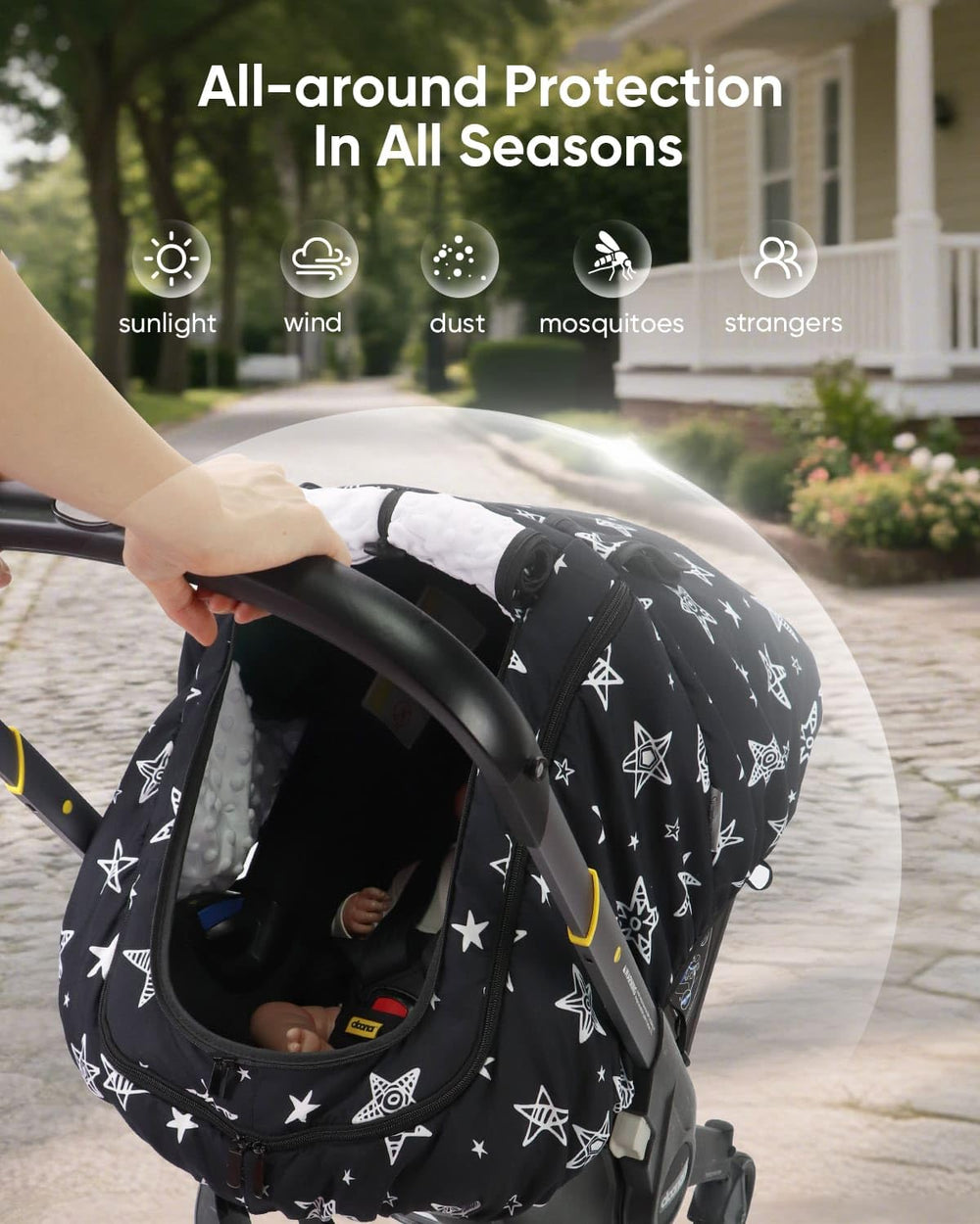 Sweetwavet universal-fit design fits most standard car seats and strollers.