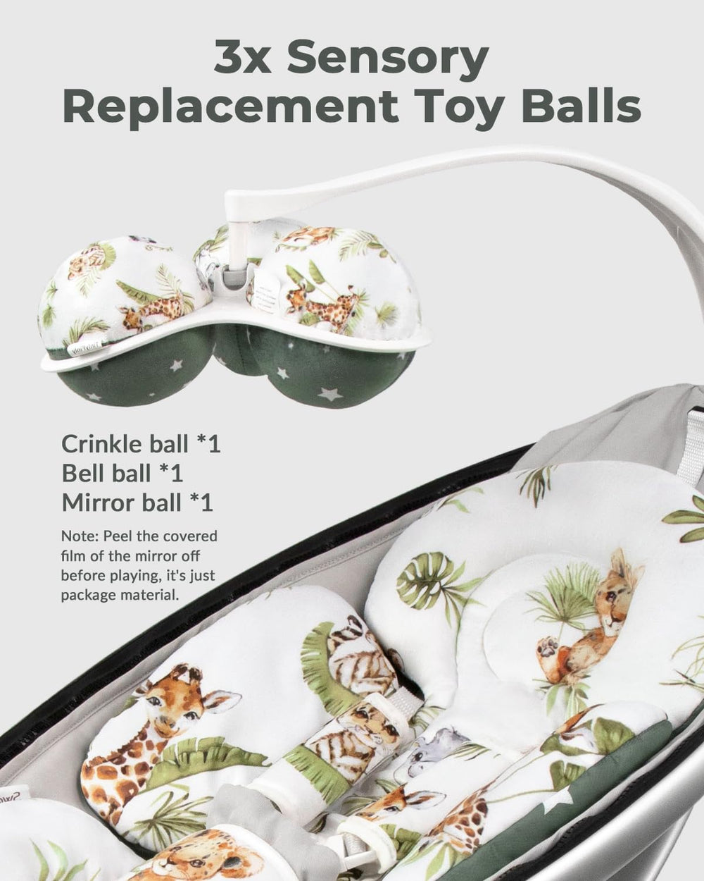 Sweetwavet replacement crinkle ball for sensory stimulation.