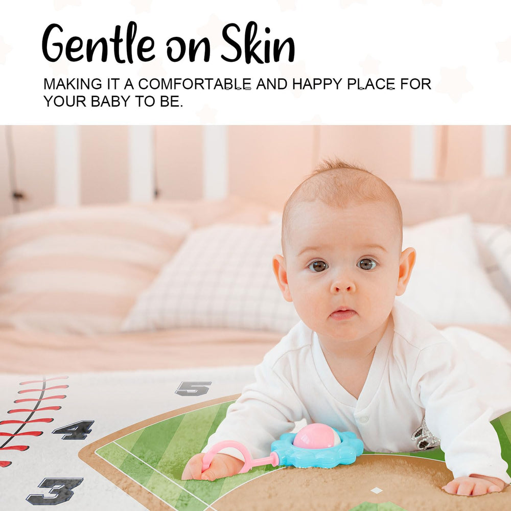 Sweety Baby Baseball Blanket presents a gift-ready, keepsake for showers.