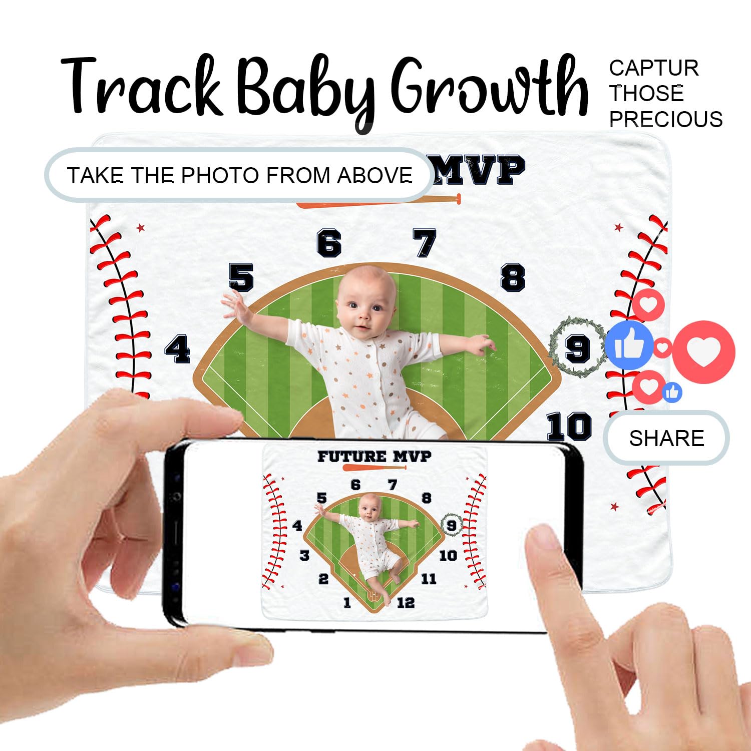 Sweety Baby Baseball Blanket swaddle and nursery decor in a cozy setting.