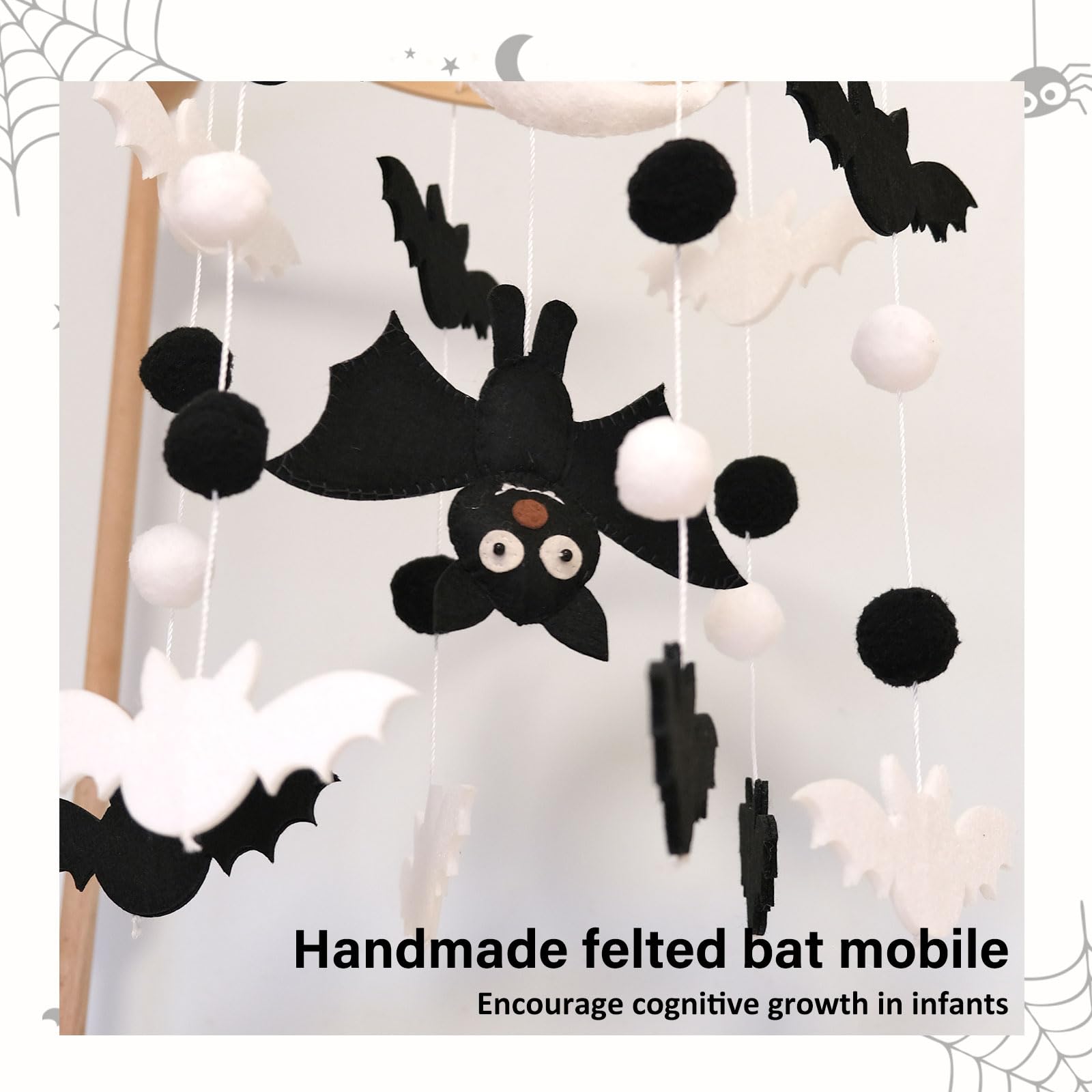 Sweety Baby bassinet bat mobile pairs with newborn sleep spaces.