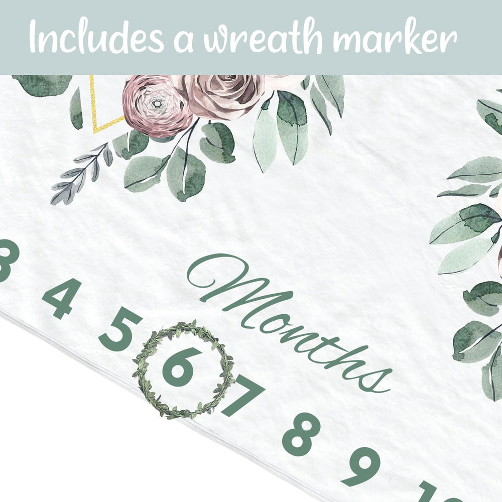 Sweety Baby boho flower design baby blanket adds decorative charm to nursery decor.