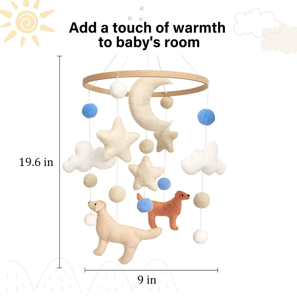 Sweety Baby dog mobile gift-box presentation makes a thoughtful baby shower gift.