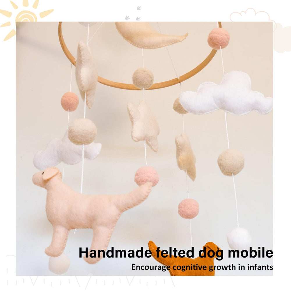 Sweety Baby dog theme mobile star-charms offering soft visual stimulation.